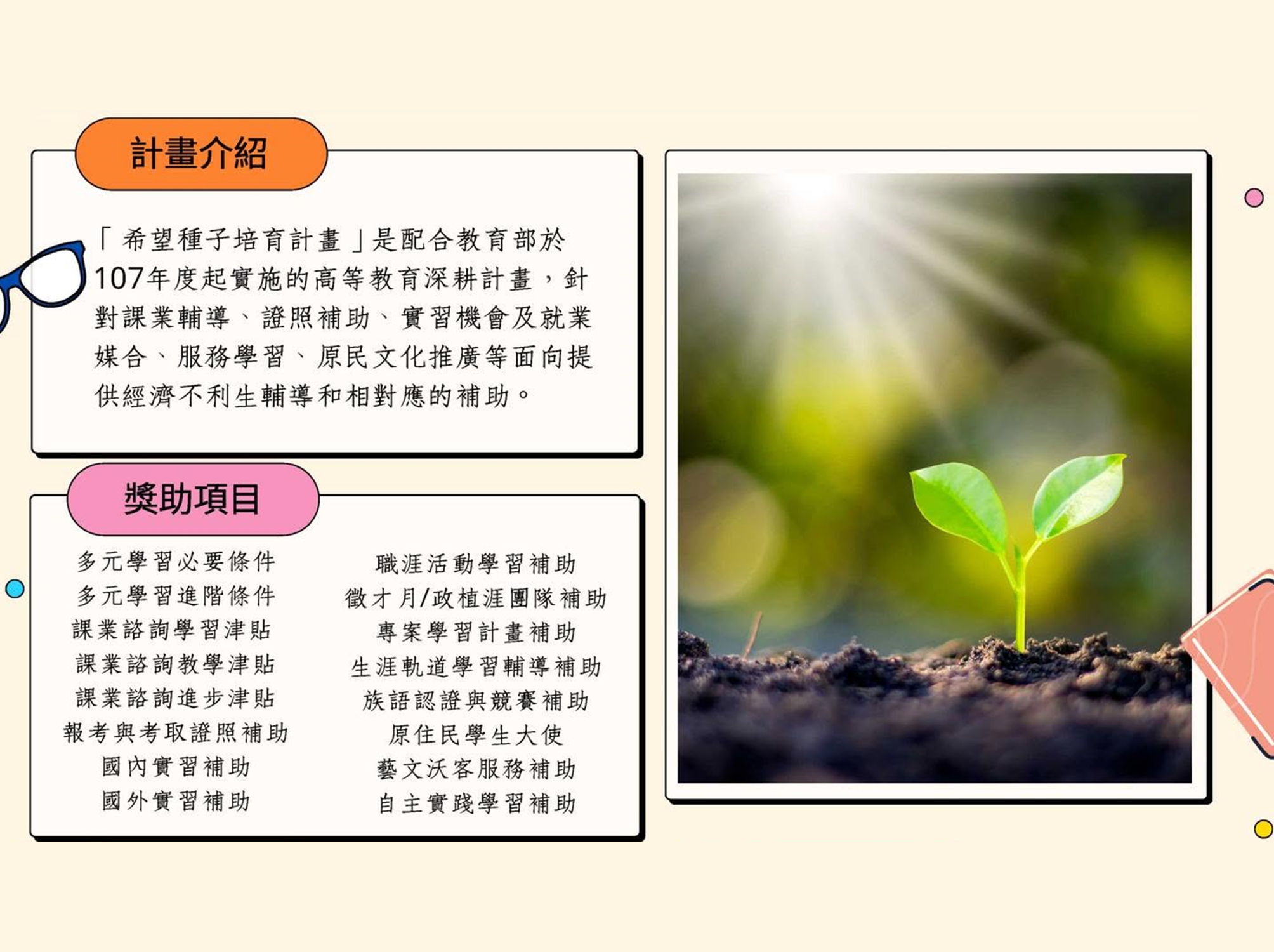 266.【弱勢支援】114年學務處放寬經濟不利生申請門檻、推動跨域培力、落實問卷回饋